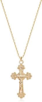 Cross Necklace Faith Pendant 14K Plated Dainty Chain Simple Tiny Religious Gifts | eBay