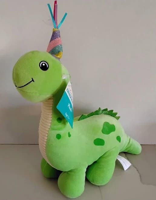 Way To Celebrate 11inch Green Dino Stuffed Plush