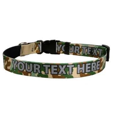 Personalized Camo Dog Collar Martingale Collar