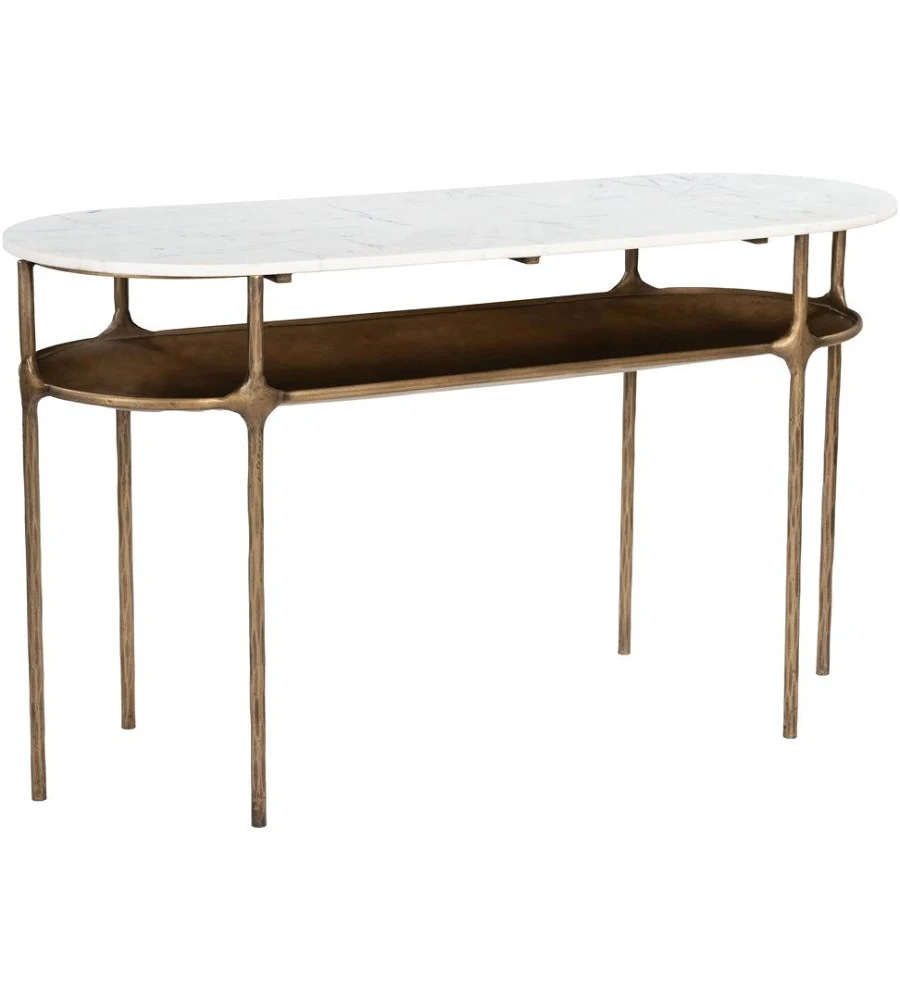 Bild Console Table White & Brass