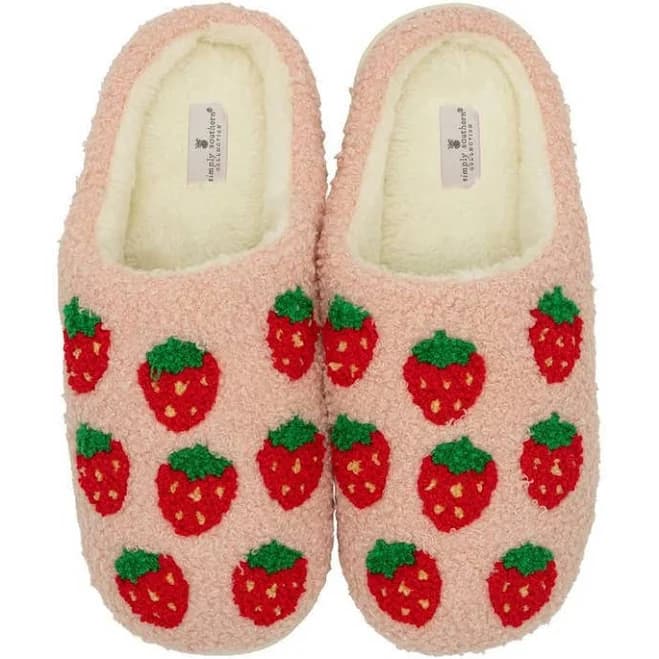 Simply Fuzzy Strawberry Slippers XL/XXL