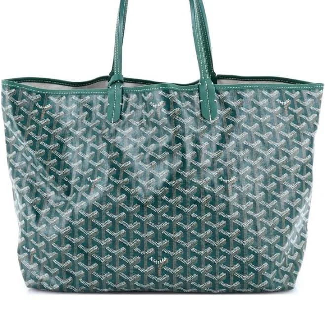 Pre-Owned Goyard Pm Saint Louis Tote Coated Canvas - Green