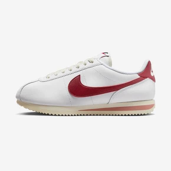 Nike Women's Cortez Shoes Sneakers White Red Stardust Dn1791-103