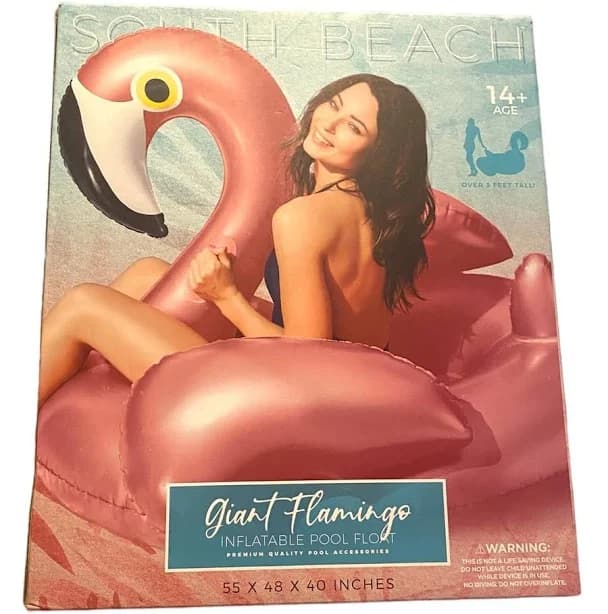 South Beach Giant Pink Flamingo Pool Float