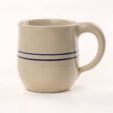 Heritage Blue Stripe Stoneware Round Mug, Gifts Under $50 - Lehman's