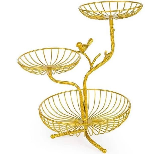 Anqtovp 3-Tier Fruit Basket Holder