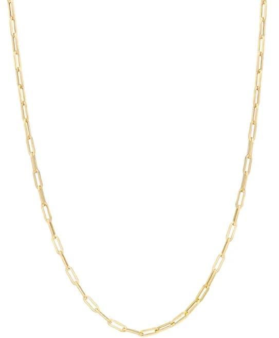 Macy's 14K Gold Paperclip Link Chain Necklace