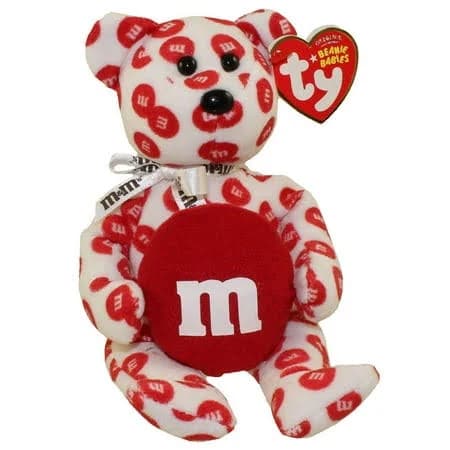 Ty Beanie Baby M&M's Red The Teddy Bear