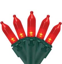 North Light 50 Red LED Mini Christmas Lights