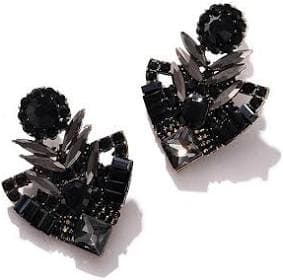 Sohi Women's Triangle Cluster Drop Earrings