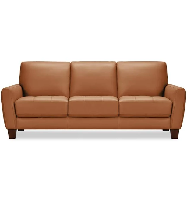 Macy's Galligher 82" Leather Sofa
