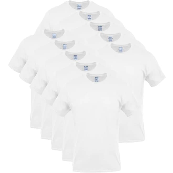 Gildan Men's 10-Pack Short Sleeve Crew T-Shirts