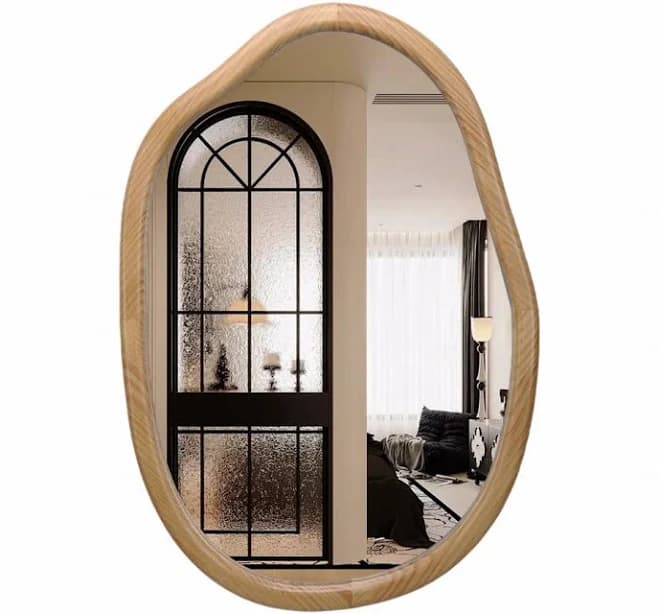 Irregular Wall Mirror Decorative, Asymmetrical Mirror For Wall Decor, Wavy Accent Mirrors Winston Porter
