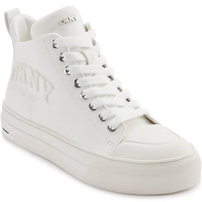 DKNY Women's Yaser Lace-Up Mid Top Sneakers