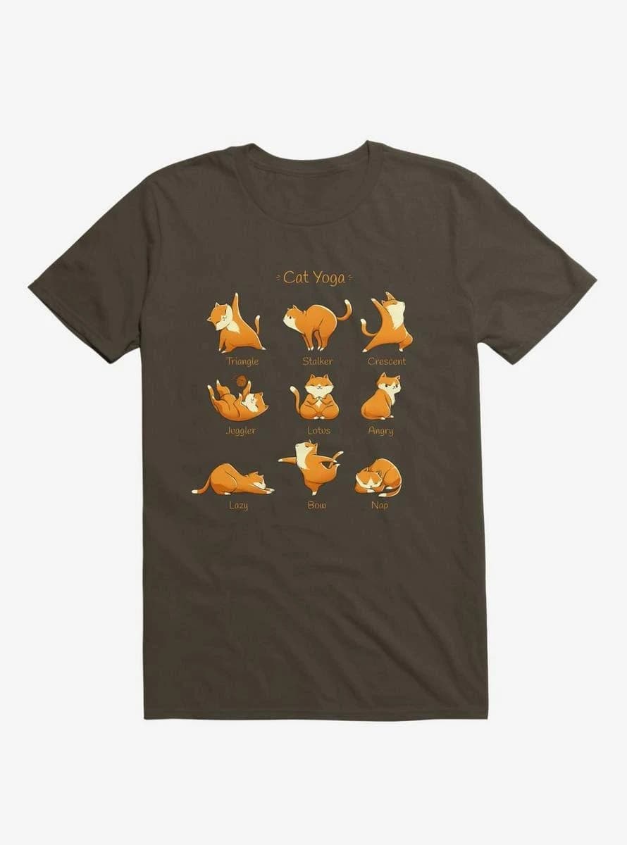 Yoga Cat Graphic T-Shirt