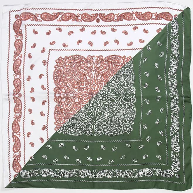 Full Tilt Multi Paisley Headscarf - Multi-Colored - One Size