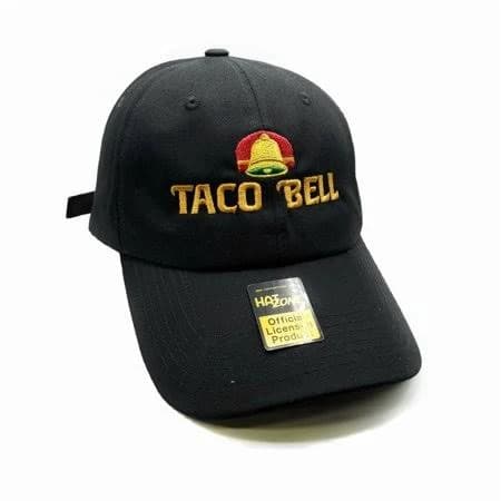 Hat Supreme Retro Taco Bell Dad Hat Strapback (Black), Adult Unisex, Size: One size