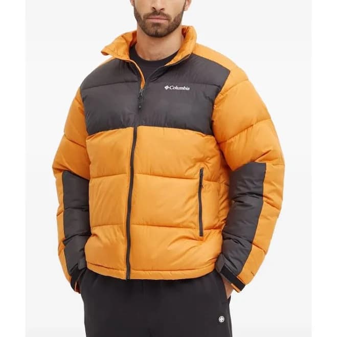 Columbia - Pike Lake colour-block puffer jacket - men - Recycled Polyester/Polyester - XL - Orange