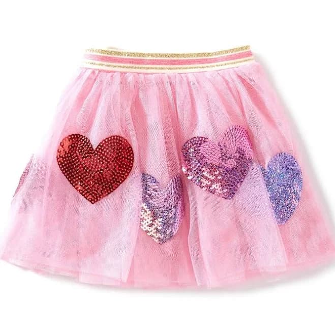 Mud Pie Girls Heart Sequin Tutu