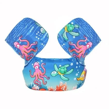 Toddler Floatie Swim Trainer Jackets Kids Swim Vest Swimming Pool Floatation Jackets Pool Arm Float Easy to Use, Blue