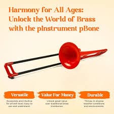 pBone PBONE1-R Plastic Trombone Red : Amazon.com.be: Musical Instruments