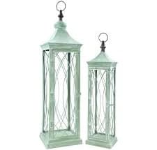 Wing Tai Trading WTT MAF57750x Tall Sage Green Lanterns - 2 Sizes