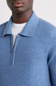 Rails Monty Ribbed Merino Wool Quarter Zip Polo Sweater | Nordstromrack