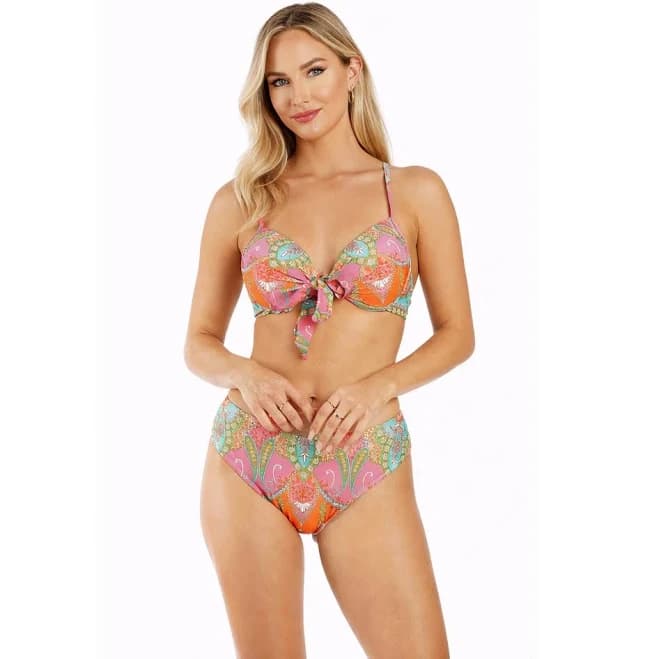 La Moda Clothing Women's Tropical Paisley Underwire Bikini Set