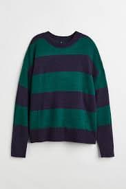 Sweater - Dark blue/striped - Ladies | H&M PH
