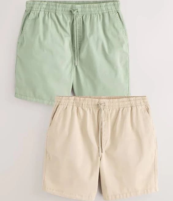 Next Men's 2-Pack Elasticated Waist Shorts