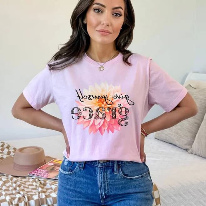Mirrored Text T-Shirt