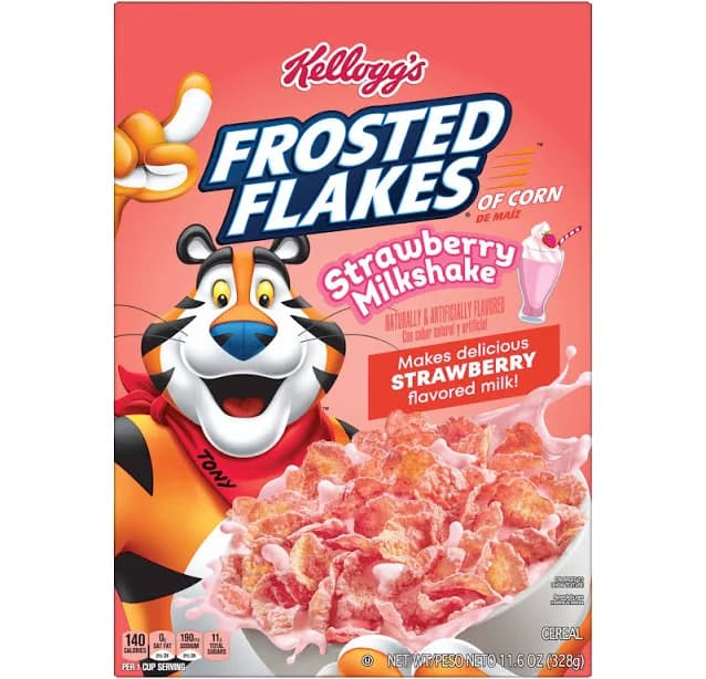 Kellogg's Frosted Flakes Cereal Strawberry Milkshake 11.6oz