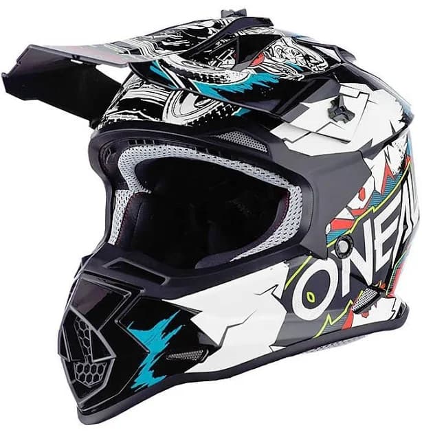 Oneal 2SRS Villain S20, Cross Helmet Kids , Color: White , Size: S