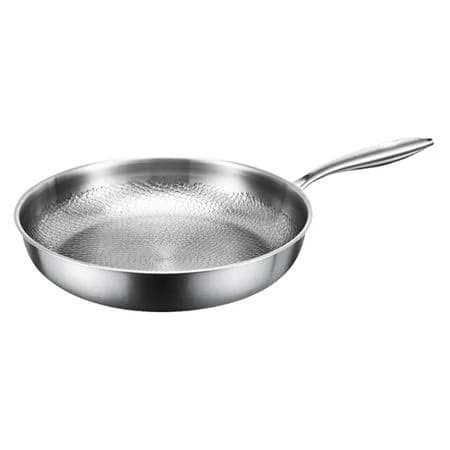 28cm (11in) Non-Stick Hammered Frying Pan, No Coating No Lid Skillet, Size: 11.02 x 11.02 x 3.94