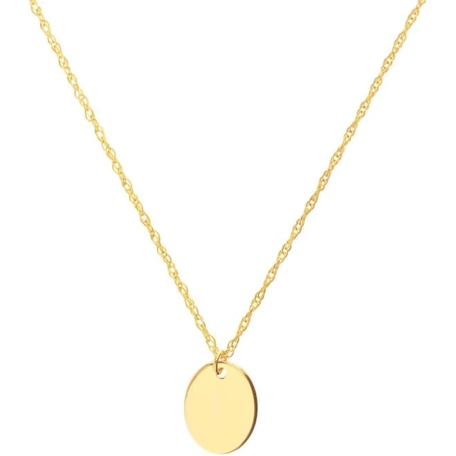 Personalized Oval Gold Pendant