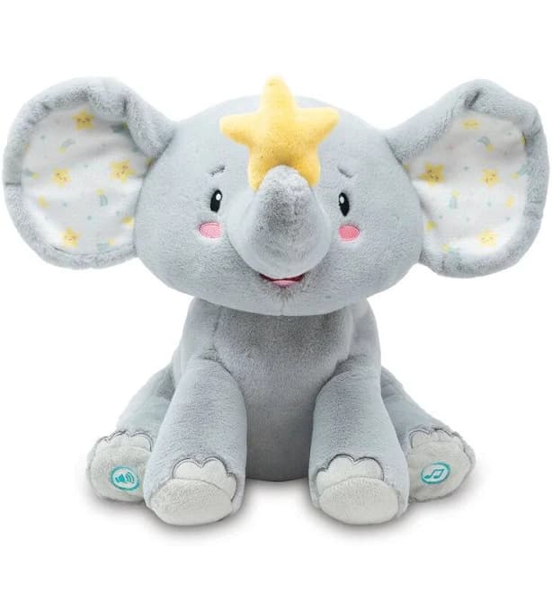 Cuddle Barn Twinkling Starlight Light-Up Musical Elephant Plush Toy