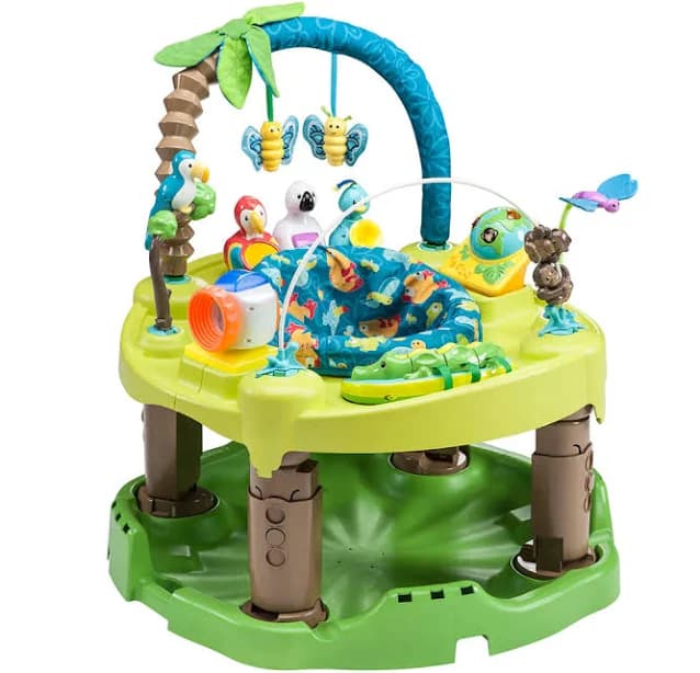 Evenflo ExerSaucer Triple Fun Saucer Life In The Amazon Bouncer Activity Center