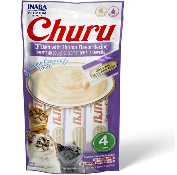 Inaba Churu Cat Treat Chicken with Shrimp Flavor Recipe