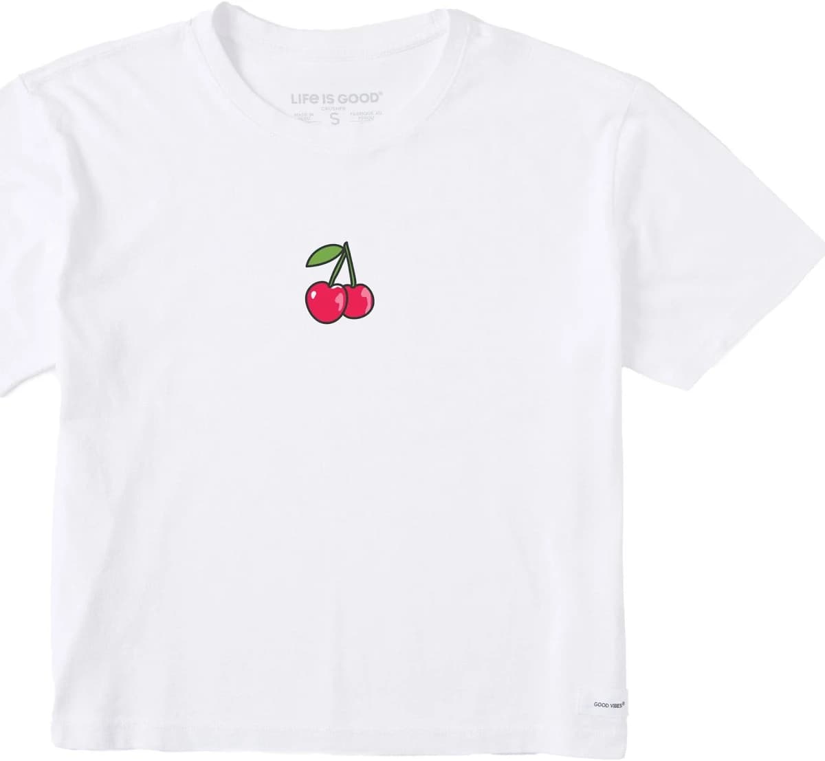 Life Is Good Women's Cherries Cotton T-Shirt