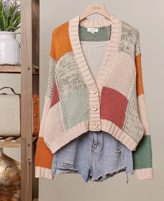 Crochet V Neck Cardigan