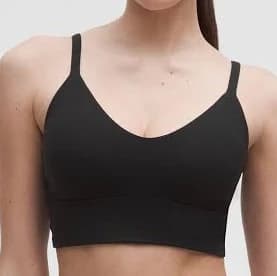 lululemon Focuser Scoop-Neck Bra Nulu Light Support, C/D Cup - Size L - Black