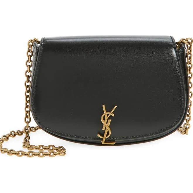 Saint Laurent Mini Leather Chain Bag