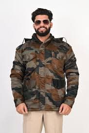Buy Army Jacket Uniform- Camouflage With Full sleeves With Fur Inside | Camouflage jacket With Multi-Pocket | Hooded at Amazon.in