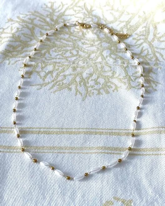 Dainty Minimalist Beaded Choker Necklace