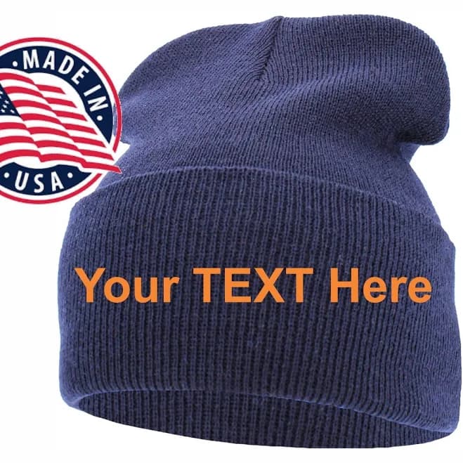 Personalize Embroidered Text Beanie