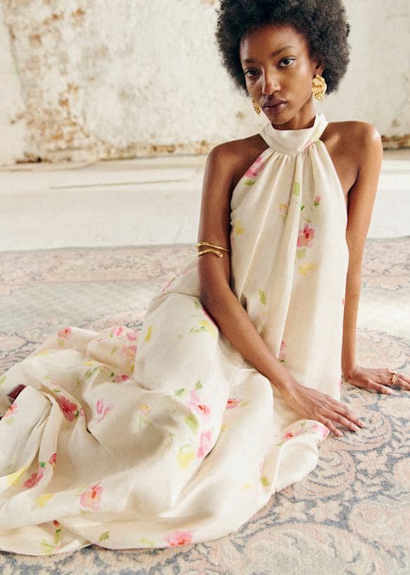 Cosima Dress - Salina Print - Linen - Sézane