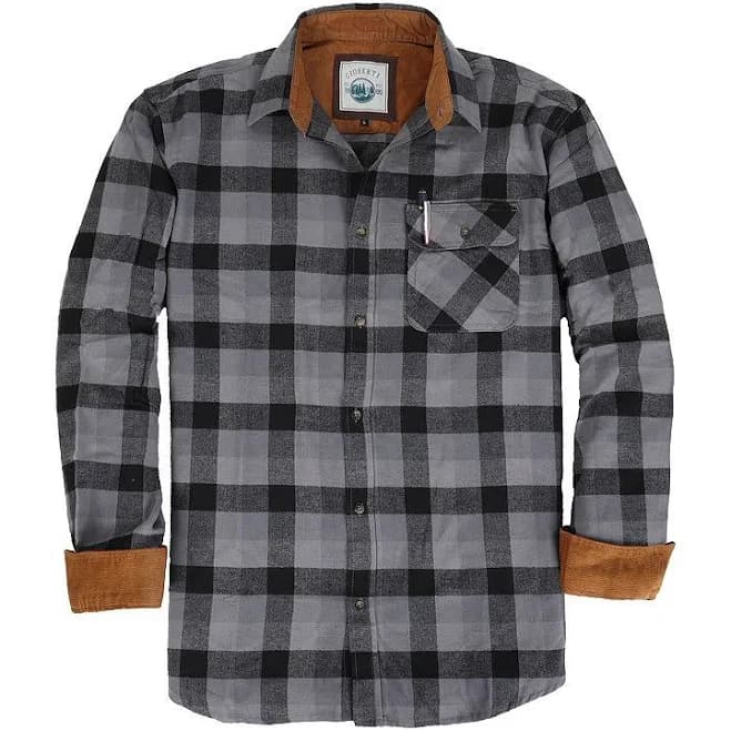 Gioberti Men's 100% Cotton Brushed Flannel Plaid Checkered Shirt