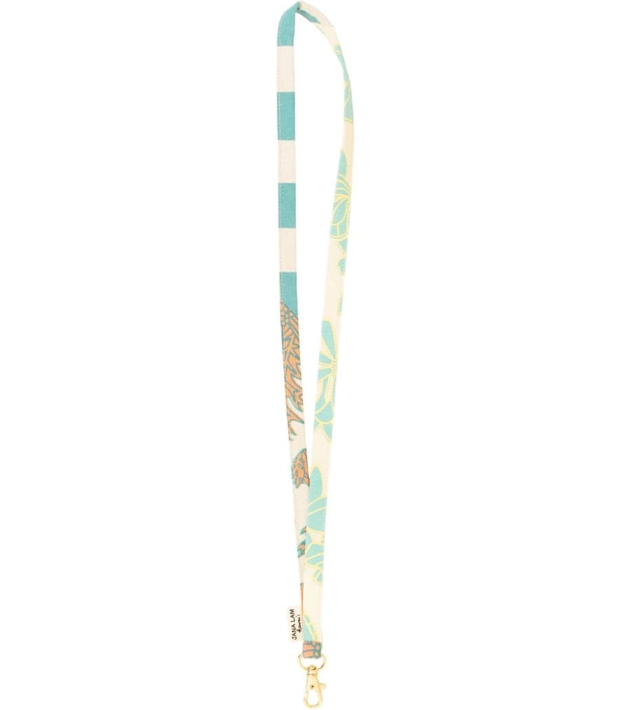 Lanyard • Teal, Yellow, and Coral Orange