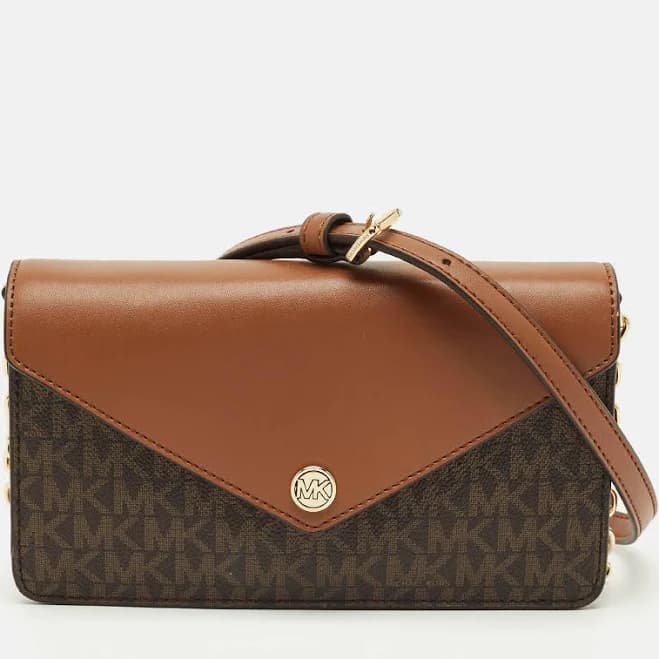 Michael Kors Monogram Mini Bag in Canvas and Leather