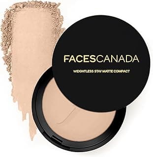 Weightless Matte Finish Compact Powder - Ivory | Non Oily Pressed Powder | Easy Blendable & Lightweight | Sun Protection with Vitamin E | 0.32 Oz/9g